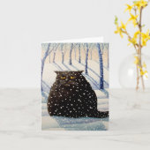 雪 カード (黄色い花)