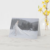 雪 カード (黄色い花)