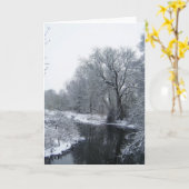 雪 カード (黄色い花)