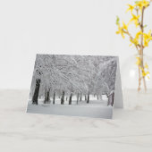 雪 カード (黄色い花)