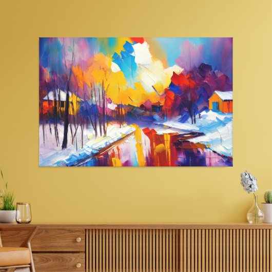 雪 キャンバスプリント (インサイチュ (リビング))