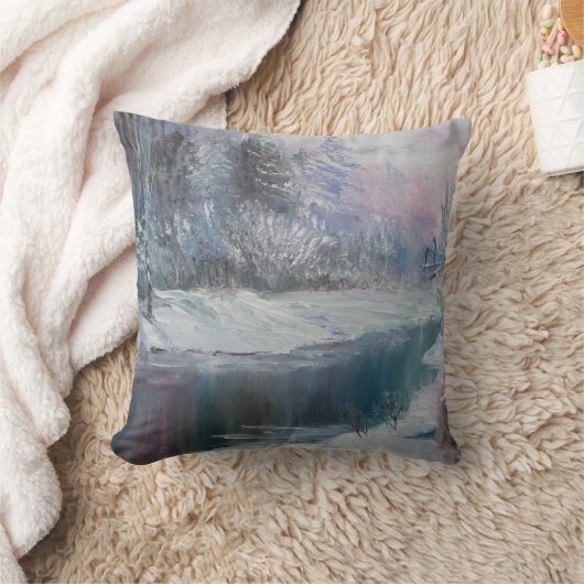 雪 クッション (ブランケット)