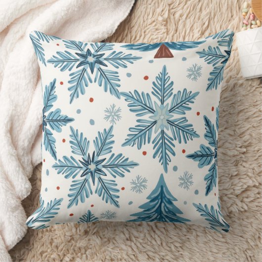 雪 クッション (ブランケット)