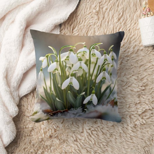 雪 クッション (ブランケット)