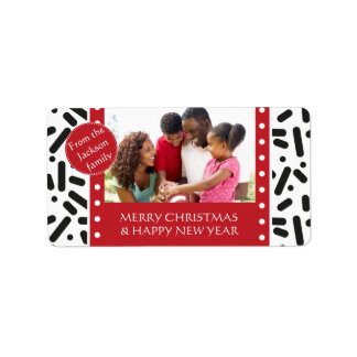 雪 – クリスマスの文房具と贈り物 ラベル