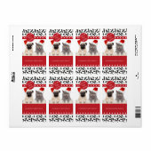 雪 – クリスマスの文房具と贈り物 ラベル (フルシート)