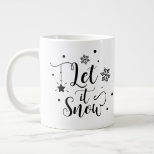 雪/クリスマス引用文/マグカップ ジャンボコーヒーマグカップ