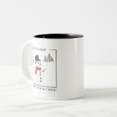 雪&クールチルカスタム雪だるまマグカップ – ギフト ツートーンマグカップ (正面左)