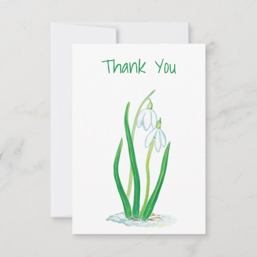 雪 サンキューカード (正面)