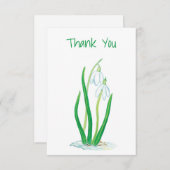 雪 サンキューカード (正面/裏面)