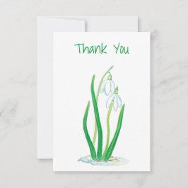 雪 サンキューカード