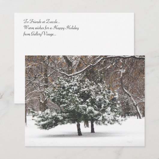 雪 シーズンポストカード (正面/裏面)