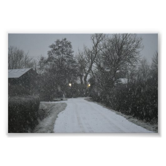 雪 フォトプリント            (正面)
