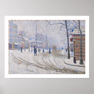 雪,ブールバード・ド・クリシー,パリ, 1886 ポスター