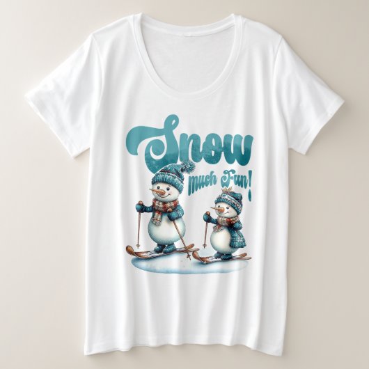 雪 プラスサイズTシャツ (デザイン正面)