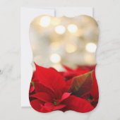 雪,ポインセチア会社クリスマスパーティー 招待状 (裏面)