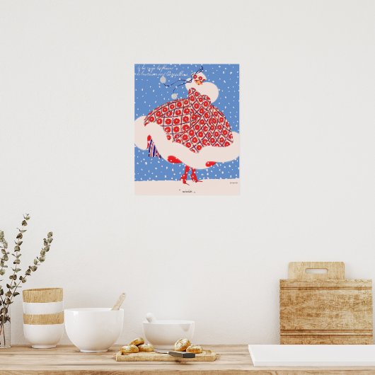 雪 ポスター (キッチン)