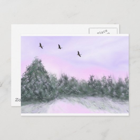 雪 ポストカード (正面/裏面)