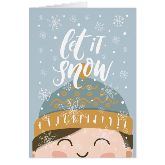 雪、冬のハットアートの子供、クリスマス (正面)