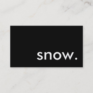 雪。 名刺