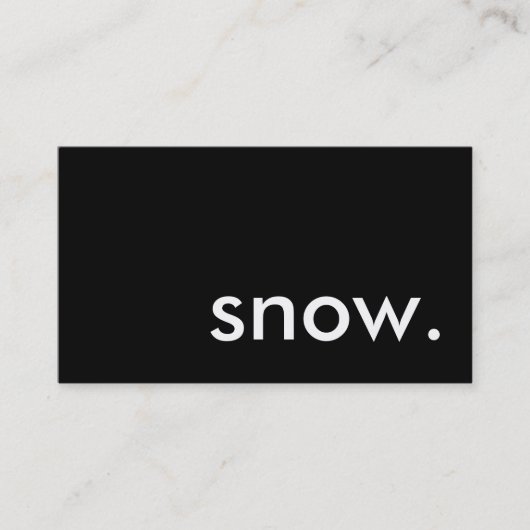 雪。 名刺 (正面)