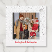 雪+家族の名前+1枚の写真 フェイバータグ (裏面)