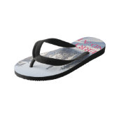 雪、木、太陽、クリスマスの準備 キッズビーチサンダル (アングル)