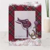 雪、格子及び馬術テーマ中抱き枕 カード (正面)