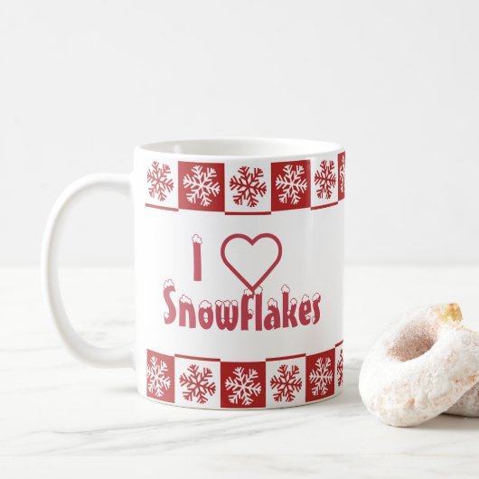 雪❤️片 コーヒーマグカップ (ドーナツ)