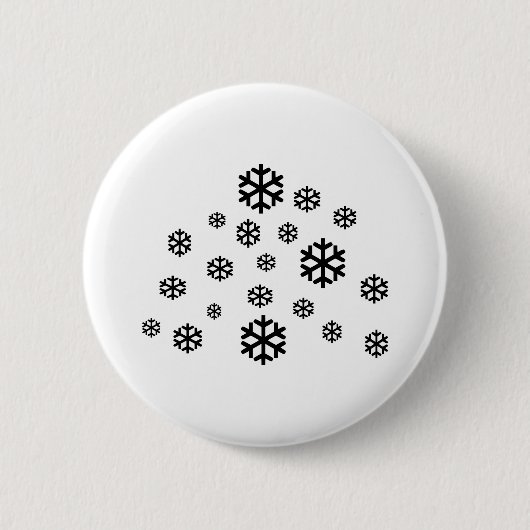 雪 缶バッジ (正面)