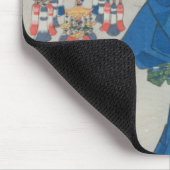 雪(色のwoodblockのプリントの日本のな女性 マウスパッド (コーナー)