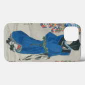 雪(色のwoodblockのプリントの日本のな女性 Case-Mate iPhoneケース (裏面 (横))