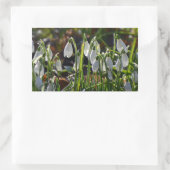 雪 長方形シール (バッグ)