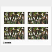 雪 長方形シール (シート)