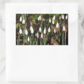 雪 長方形シール (バッグ)