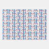 雪、雪だるま、雪片ラッピングシート ラッピングペーパーシート (正面2)