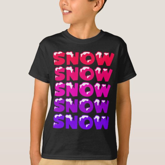雪，雪，雪，雪，雪，雪 Tシャツ (正面)