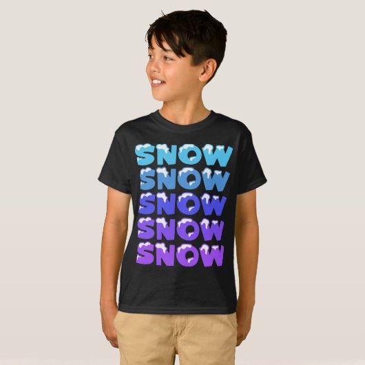 雪，雪，雪，雪，雪，雪 Tシャツ (正面フル)