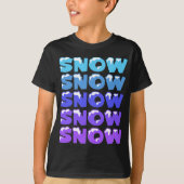 雪，雪，雪，雪，雪，雪 Tシャツ (正面)