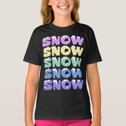 雪，雪，雪，雪，雪，雪 Tシャツ (正面)