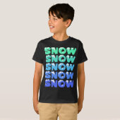 雪,雪,雪,雪,雪,雪 Tシャツ (正面フル)