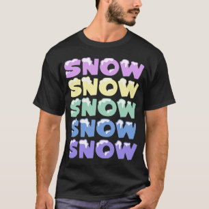 雪,雪,雪,雪,雪,雪 Tシャツ