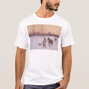雪(0565A)のインディアン Tシャツ