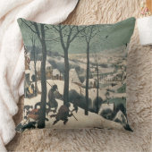 雪- 1565年1月のハンター クッション (ブランケット)