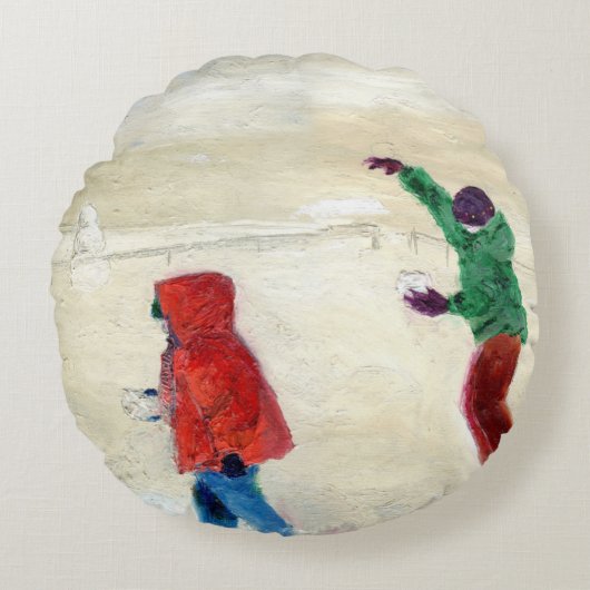 雪! 2014年 ラウンドクッション (正面)