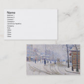 雪、Boulevard de Clichy、パリ1886年 名刺 (正面/裏面)