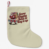 雪Digityのバッグに向けて90年代のクリスマスレトロ スモールクリスマスストッキング (正面)