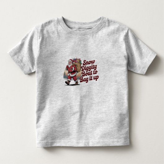 雪Digityのバッグに向けて90年代のクリスマスレトロ トドラーTシャツ (正面)
