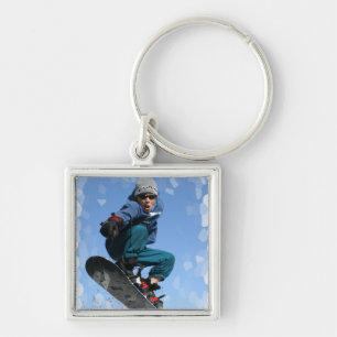 雪Keychainのスノーボーダー キーホルダー