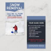 雪Plowing.Snowの取り外しBusiness.Customizable 紹介カード (正面/裏面)